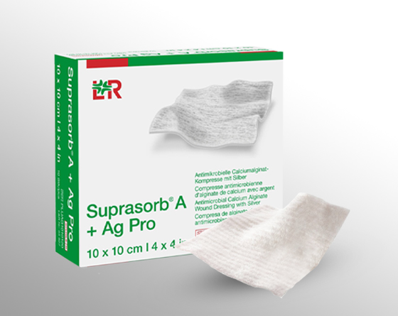 Suprasorb A + Ag (سوپرازورب آلژینات کلسیم نقره‌دار)