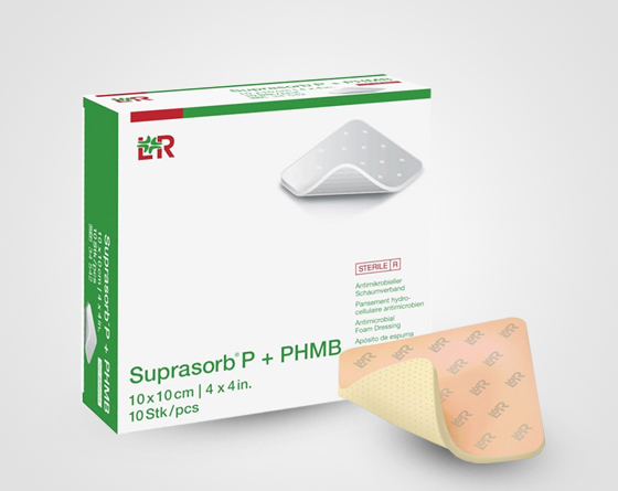 Suprasorb P + PHMB (سوپرازورب پلی یورتان پلی‌هگزانید)
