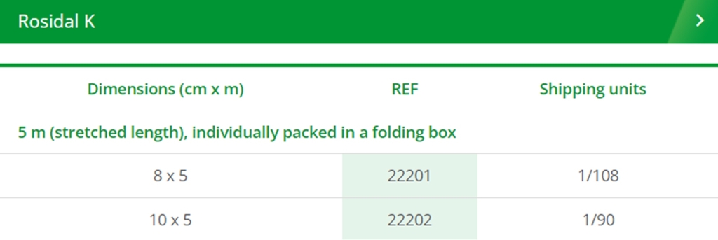Rosidal sys (باند کشی کوتاه)
