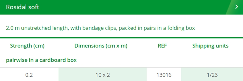 Rosidal sys (باند کشی کوتاه)