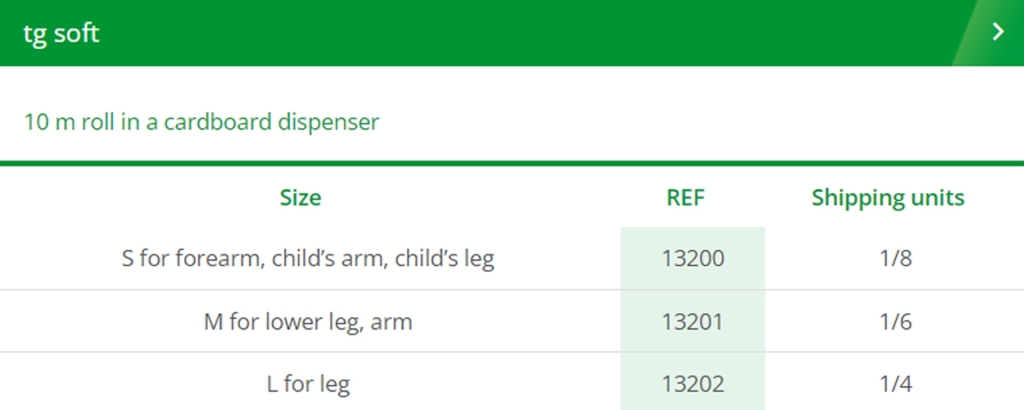 tg soft (باند بالشتکی لوله‌ای)